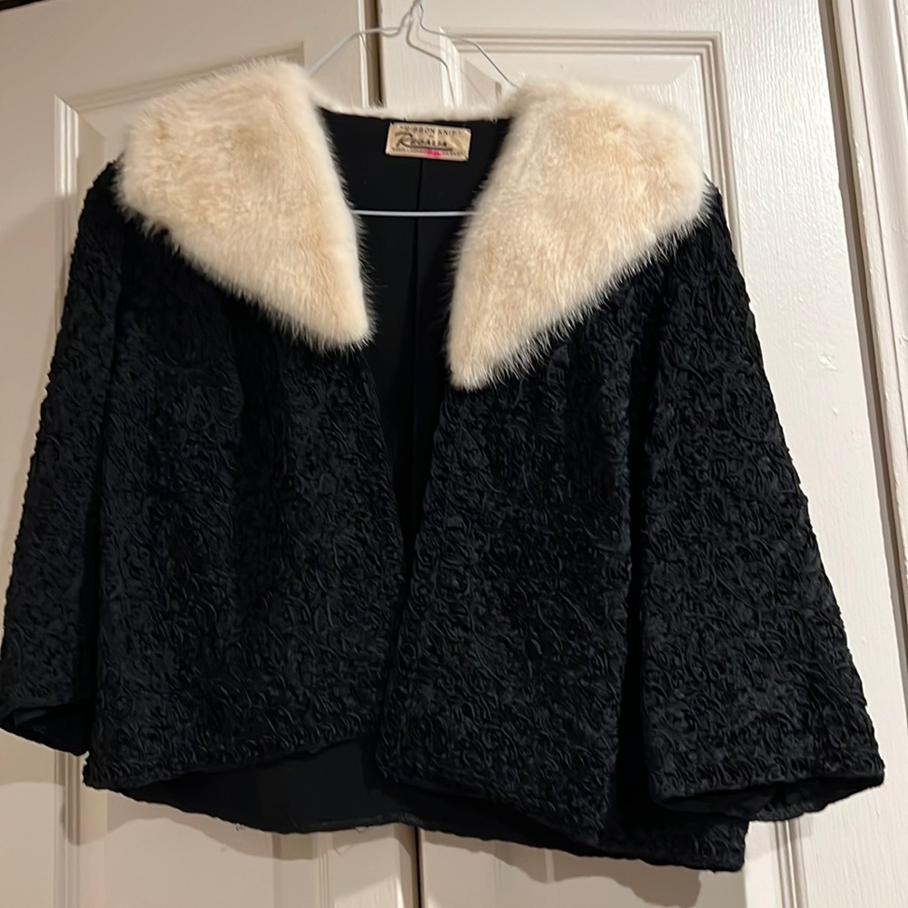 Vintage fur shawl jackets